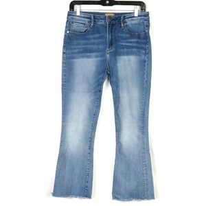 DRIFTWOOD Stretch High Rise ROXY Frayed‎ Hem Cropped Denim Jeans Women's 27